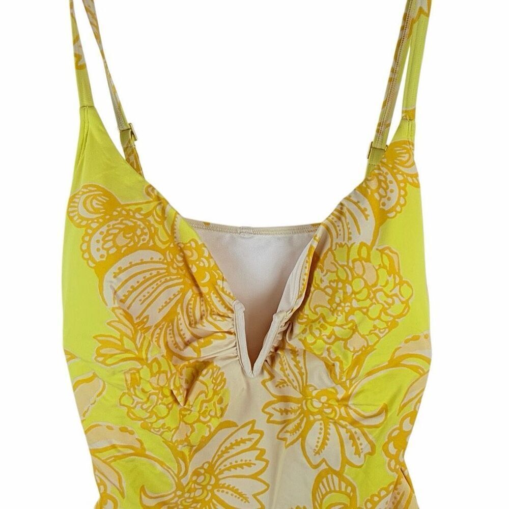 NWT Lilly Pulitzer Clode One-Piece Swimsuit- Golden Glow Juicy Story Engineered - Picture 3 of 7
